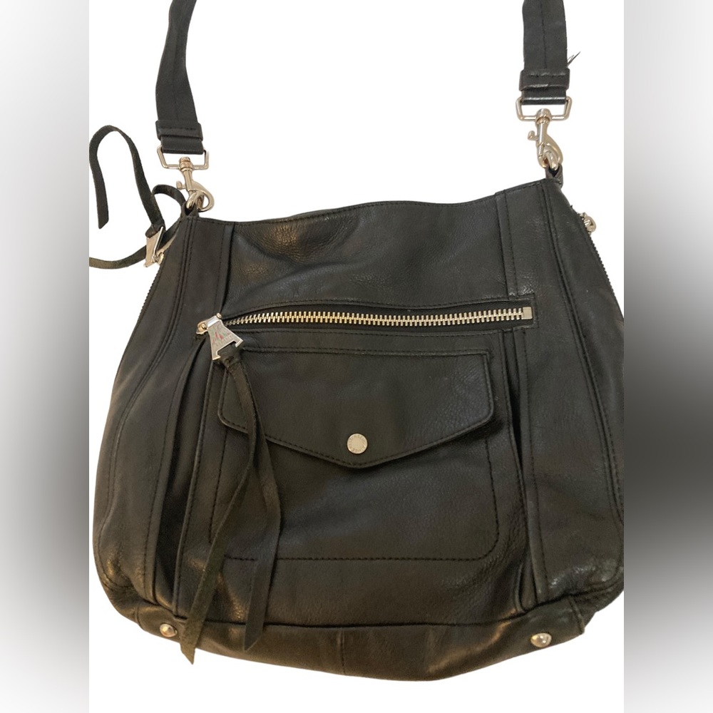 Aimee Kestenberg Black Moto Bag with Leopard Lining-Like New! Hot & Gorgeous